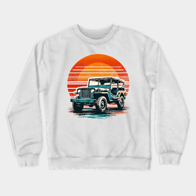 Willys Jeep Crewneck Sweatshirt by Vehicles-Art